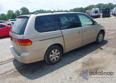 2002 Honda Odyssey Ex-L из США, поврежденный, VIN 5FNRL18742B016602